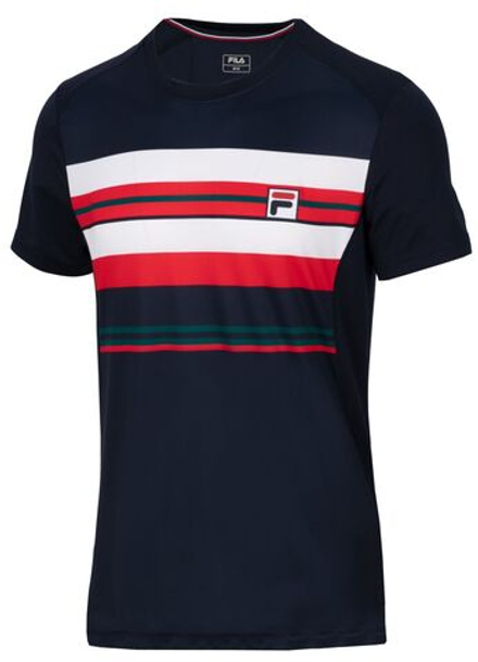 Теннисная футболка Fila T-Shirt Sean - fila navy/white/fila red stripe