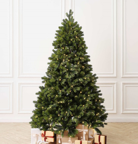 Елка с гирляндой встроенной «La Manche» (Литая хвоя) от 1,8 м до 2,7 м