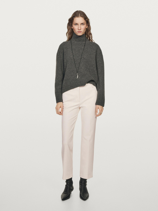 Massimo Dutti Брюки прямого кроя из высокотехнологичной ткани, экрю