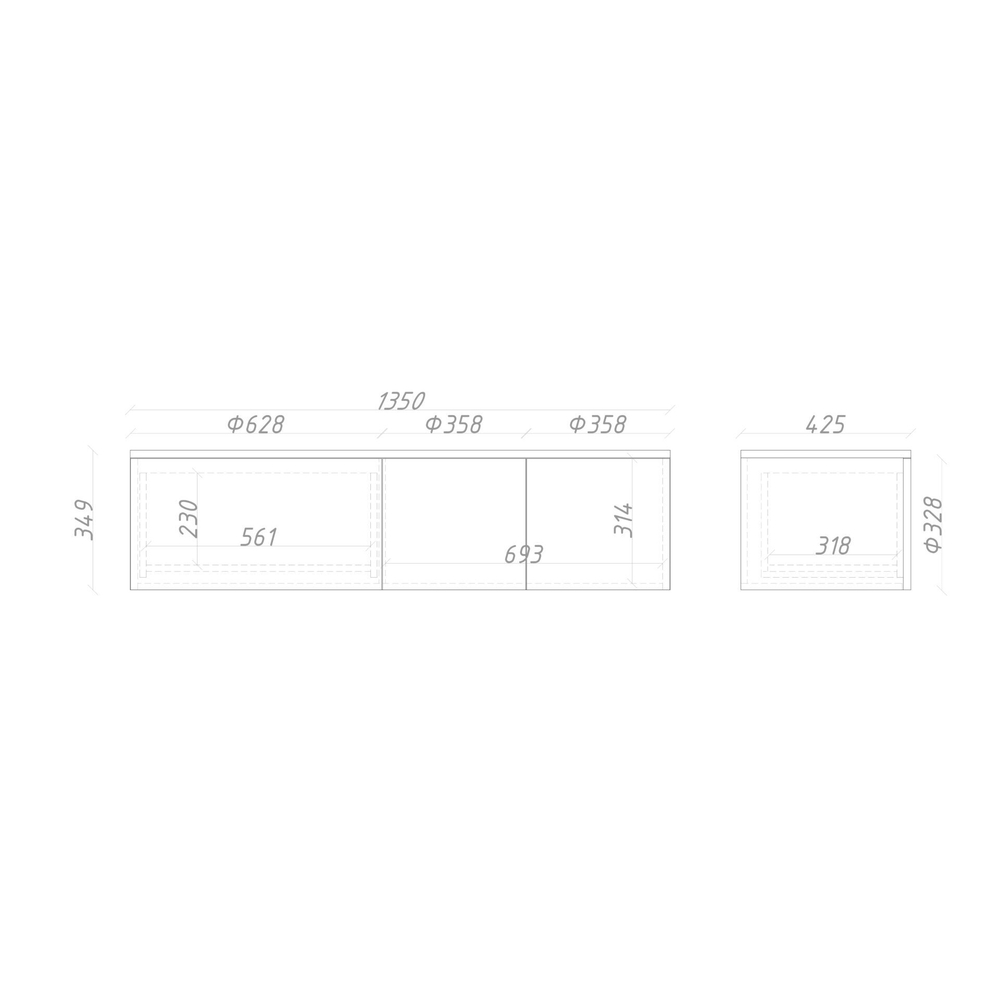 Тумба подвесная ML060