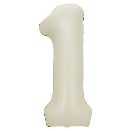 К Цифра 1 Белый песок Сатин 32''/81 см.