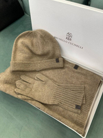 Комплект Brunello Cucinelli (шарф + шапка + перчатки)