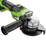 Угловая шлифовальная машина акк. Greenworks GD24AG, 24V, б/щет, 125 мм, 10500 об/мин,1x5Ач,быстрое ЗУ,кор (3200207CUG)