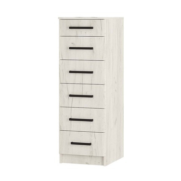 "Фиеста" Комод 400 дуб крафт белый (БТС)