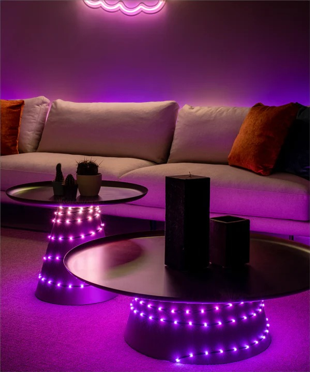 Программируемая светодиодная лента 10 м - Twinkly Dots (Multicolor edition) - 200 шт. RGB + BT + Wi-Fi ( TWD200STP-BEU ) ( черный провод )