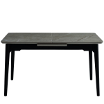 Стол керамический LA ALTA BARCELONA Cardo grey 140-180/80*76, каркас черный