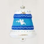 объемный колокольчик с рисунком - бирюзовый