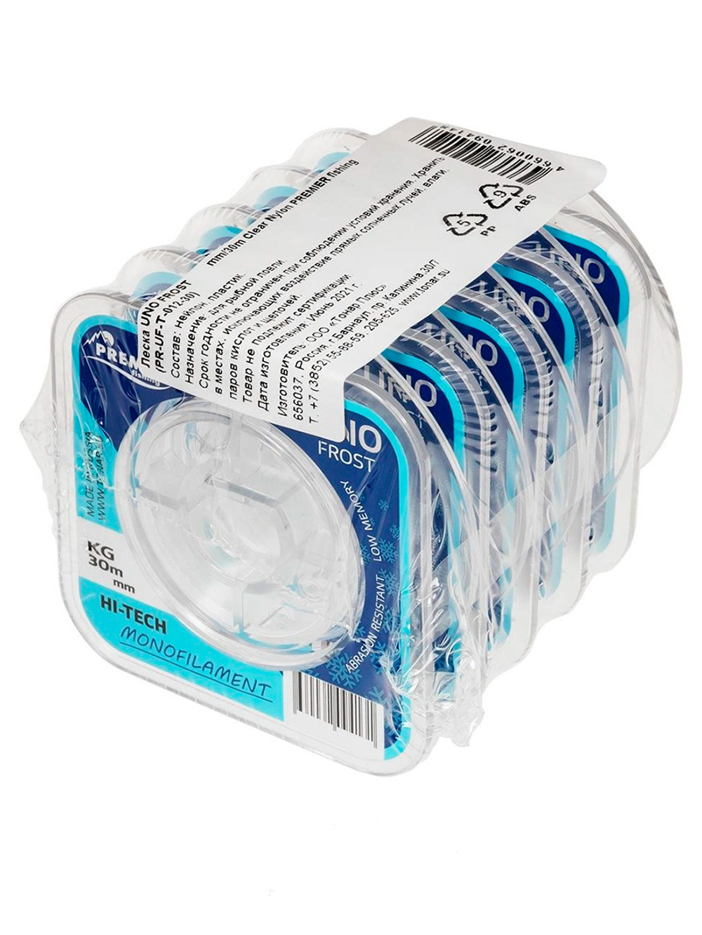 Леска для рыбалки Premier Fishing UNO FROST Clear Nylon 0,10mm/30m (PR-UF-T-010-30)