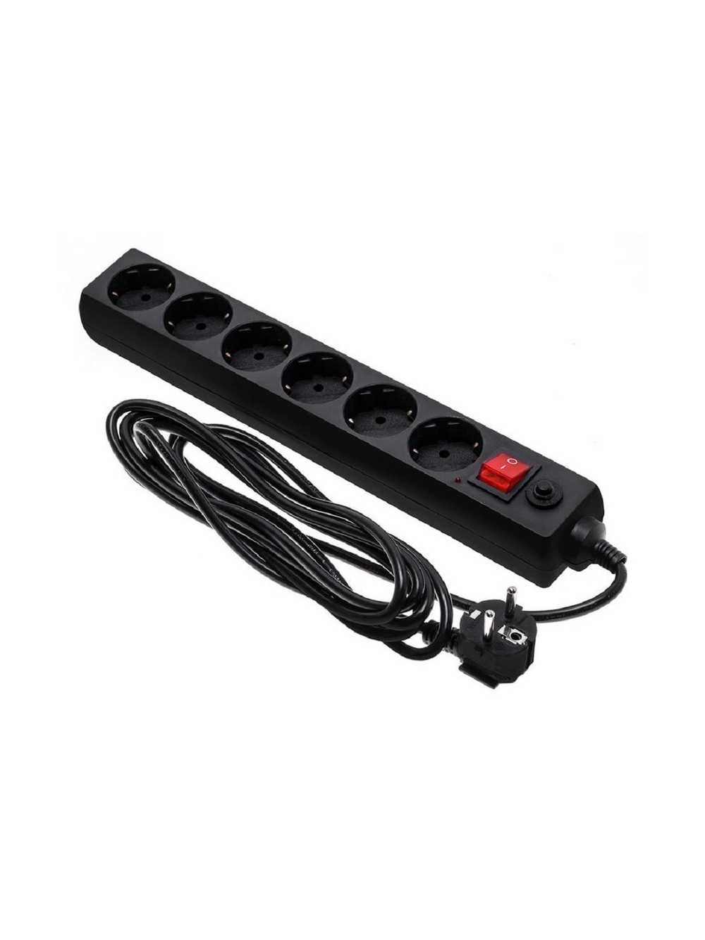 BURO Сетевой фильтр, 6 розеток, 3 метра, (600SH-16-3-B), черный (коробка) (475275)