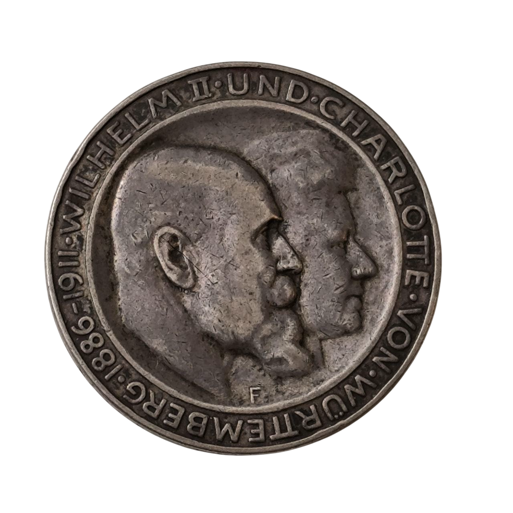 Монета 3 Марки 1911 г. "25 лет свадьбы Вильгельма II и Шарлотты"