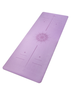 УЛЬТРАцепкий 100% каучуковый коврик для йоги New Arrows Lila 185*68*0,5 см