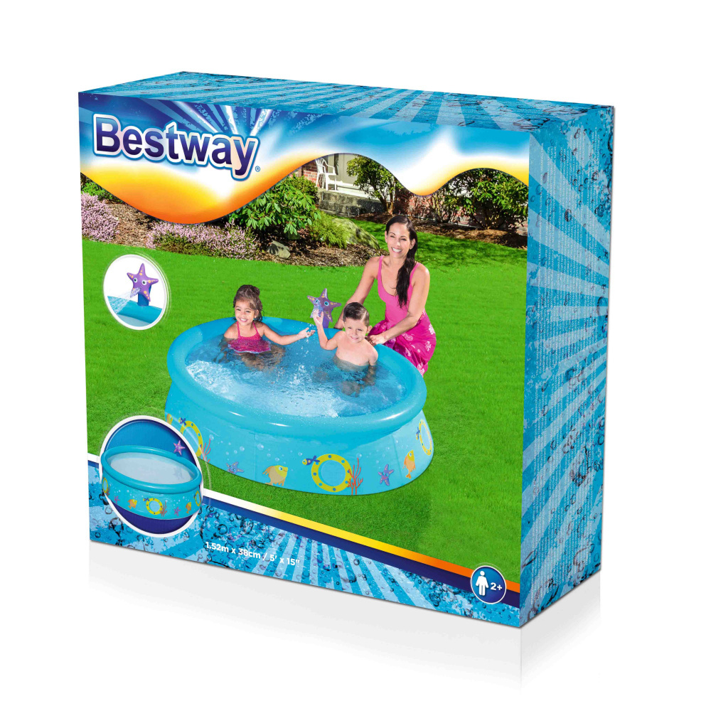 Бассейн надувной Bestway 152х38 см с разбрызгивателем (57326 BW)