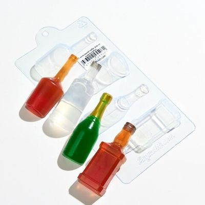 Пластиковая форма для шоколада "Алкогольный набор"