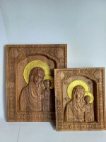 Освященная Икона Казанской Божией Матери 19x23.8см дуб - Кб