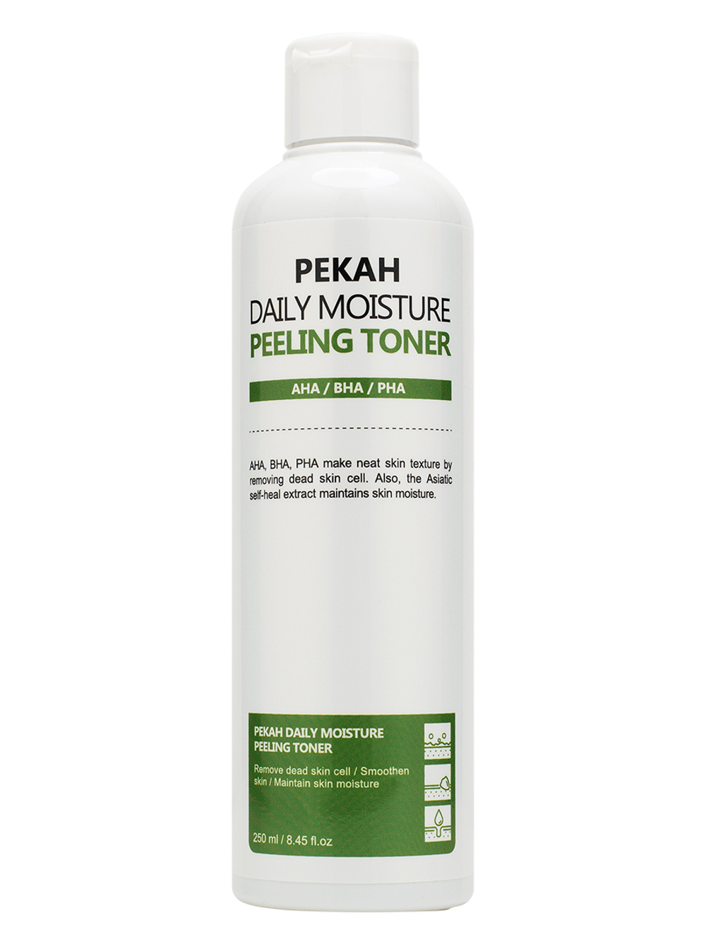 Тонер-пилинг для лица с кислотами AHA/BHA/PHA PEKAH Daily Moisture Peeling Toner 250мл