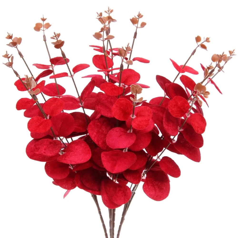 Искусственные цветы «FLOWERS MAGIC» 50см Эвкалипт красный