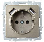 Розетка с заземлением  IEK BR-R14-16-U21-D31-K37