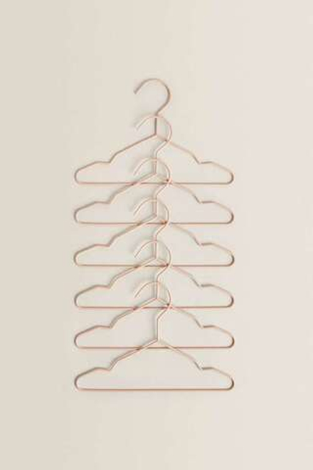 ZARA HOME ДЕТСКАЯ ВЕШАЛКА (НАБОР ИЗ 6 ШТ.) РОЗОВЫЙ