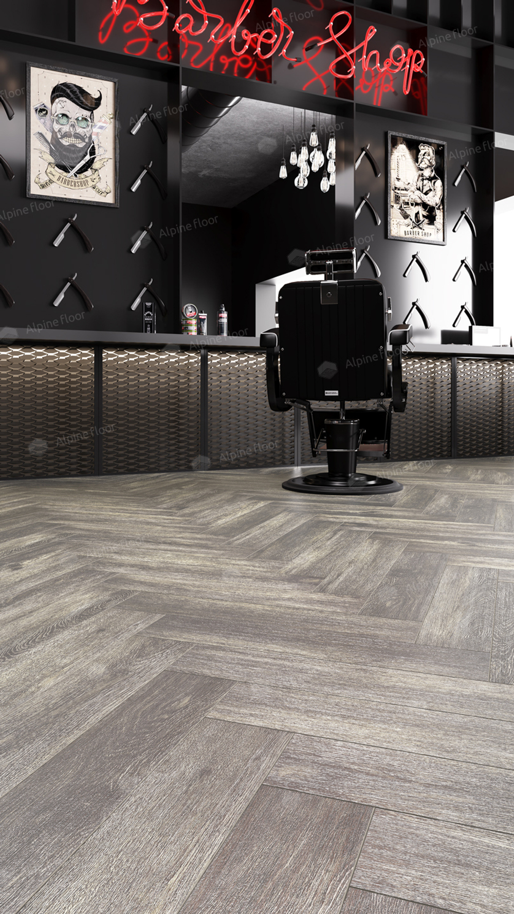 LVT плитка Венге Грей ECO 16-8