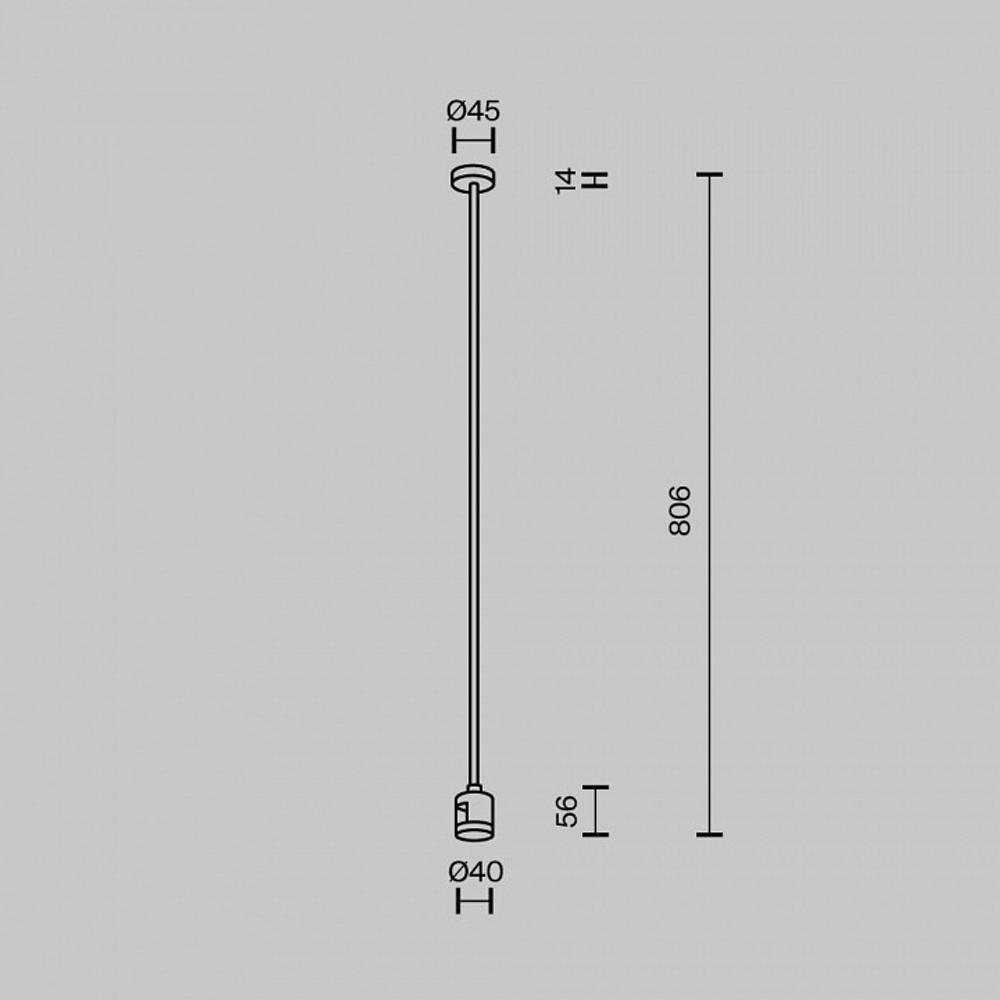 Основание на штанге Maytoni Accessories for tracks Flarity TRA159C-IPCL1-B