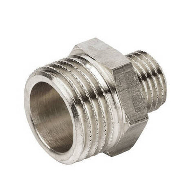 Ниппель редукционный STOUT SFT 0004 - 2" x 1" (для стальных труб, латунь никелированная)
