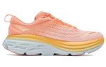 HOKA ONE ONE Bondi 8 lightweight fabric shock absorption, non-slip and wear-resistant low-cut casual running shoes women's orange yellow