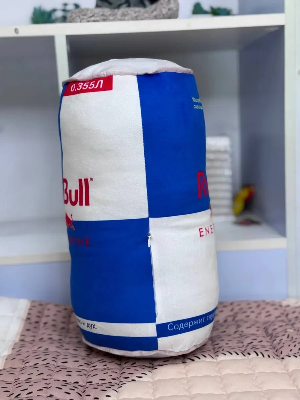 Подушка Red Bull дакимакура банка РэдБулл 60х40 см