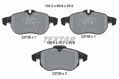 TEXTAR - 2373807-TET - Brake Pad Set, disc brake