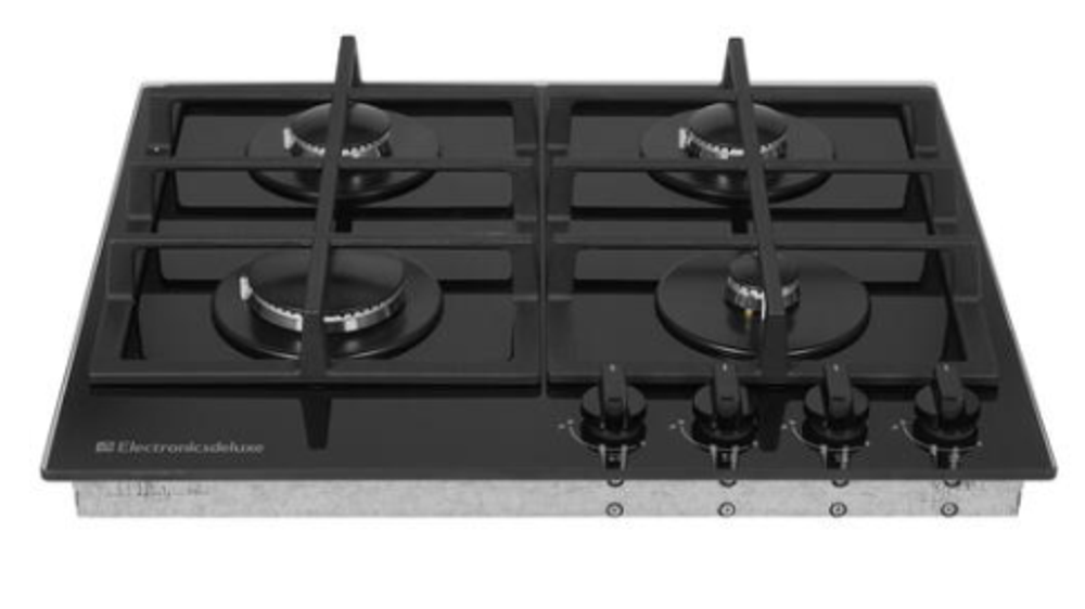 Поверхность варочная  Electronicsdeluxe GG4_750229F-011 (черное стекло газ/к., 60*51) Россия