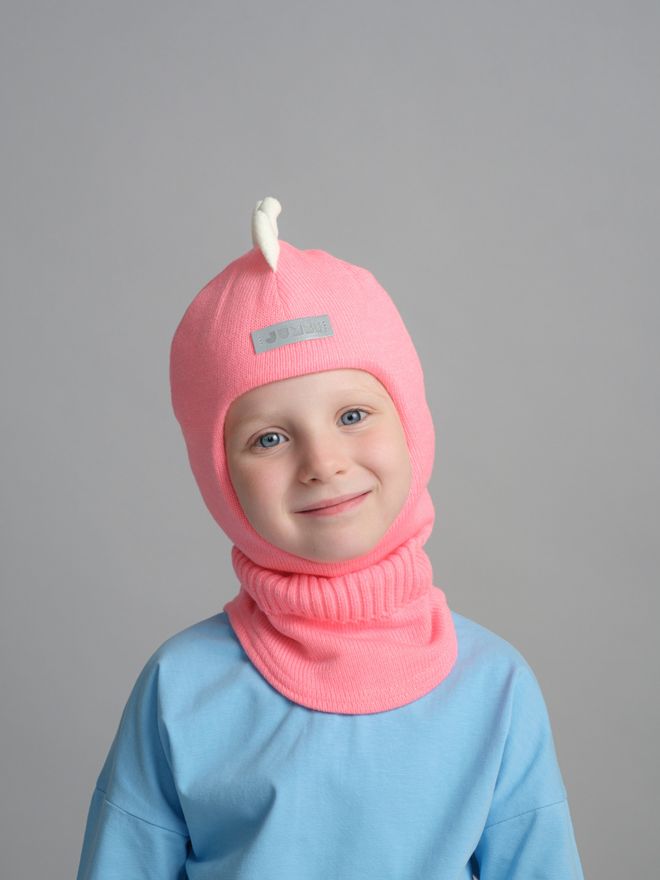 Шлем зимний вязаный (Фламинго) ОРЕО