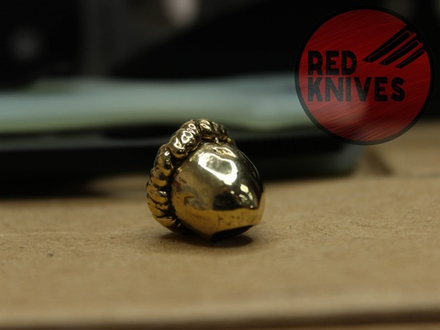 Бусина темлячная "Желудь", латунь