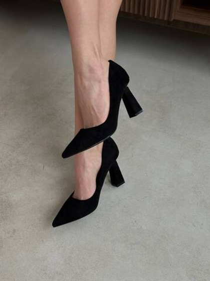 Туфли из эко замши