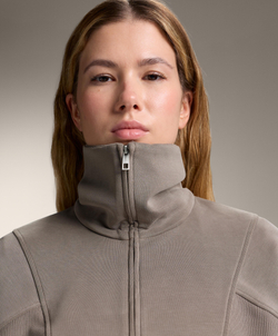 Oysho Куртка с высоким воротником, серовато-коричневый