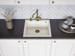 Смеситель для кухни Omoikiri Kyoto 2 Plus-AB   Античная латунь 4994349  фото в интерьере