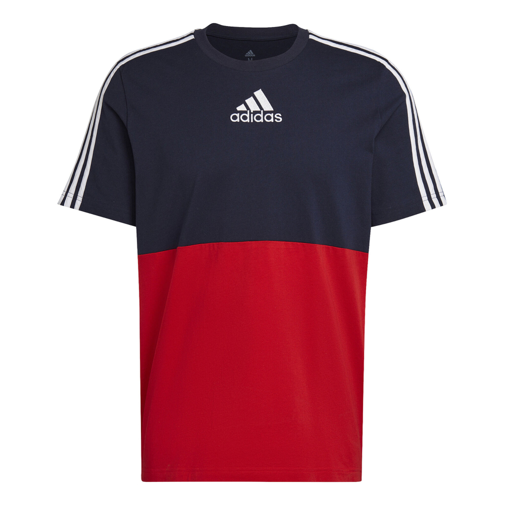 Мужское теннисное поло adidas Color Block T-Shirt Men - Dark Blue, Red