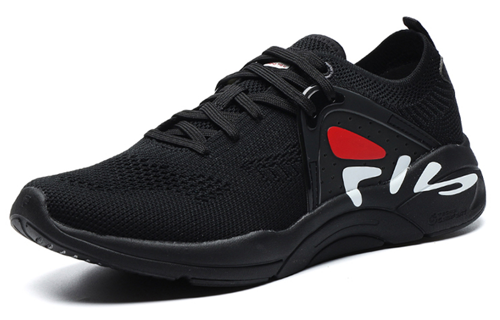 FILA Athletics comprehensive training comfortable fabric shock absorption breathable lightweight wrapping non-slip low-top training running shoes women's black