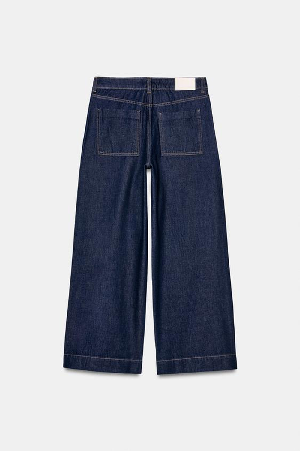 ZARA ДЖИНСЫ Z1975 WIDE LEG СО СРЕДНЕЙ ПОСАДКОЙ, СИНИЙ