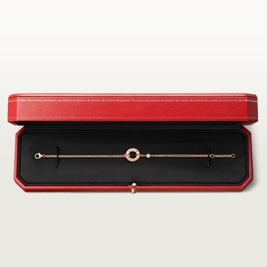 Cartier LOVE bracelet, on chain, 2 diamonds