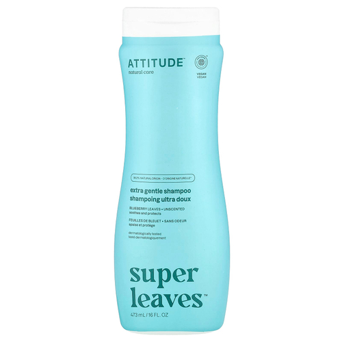 ATTITUDE, Super Leaves ™, экстра нежный шампунь, без запаха, 473 мл (16 жидк. Унций)