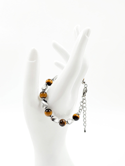 Браслет женский из камня тигровый глаз