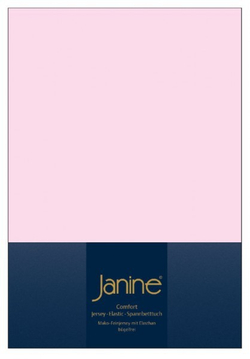 Простыня на резинке 90-110x200 Janine Elastic-Jersey 5002 розовая