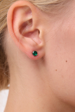 Серьги пусеты Emerald S
