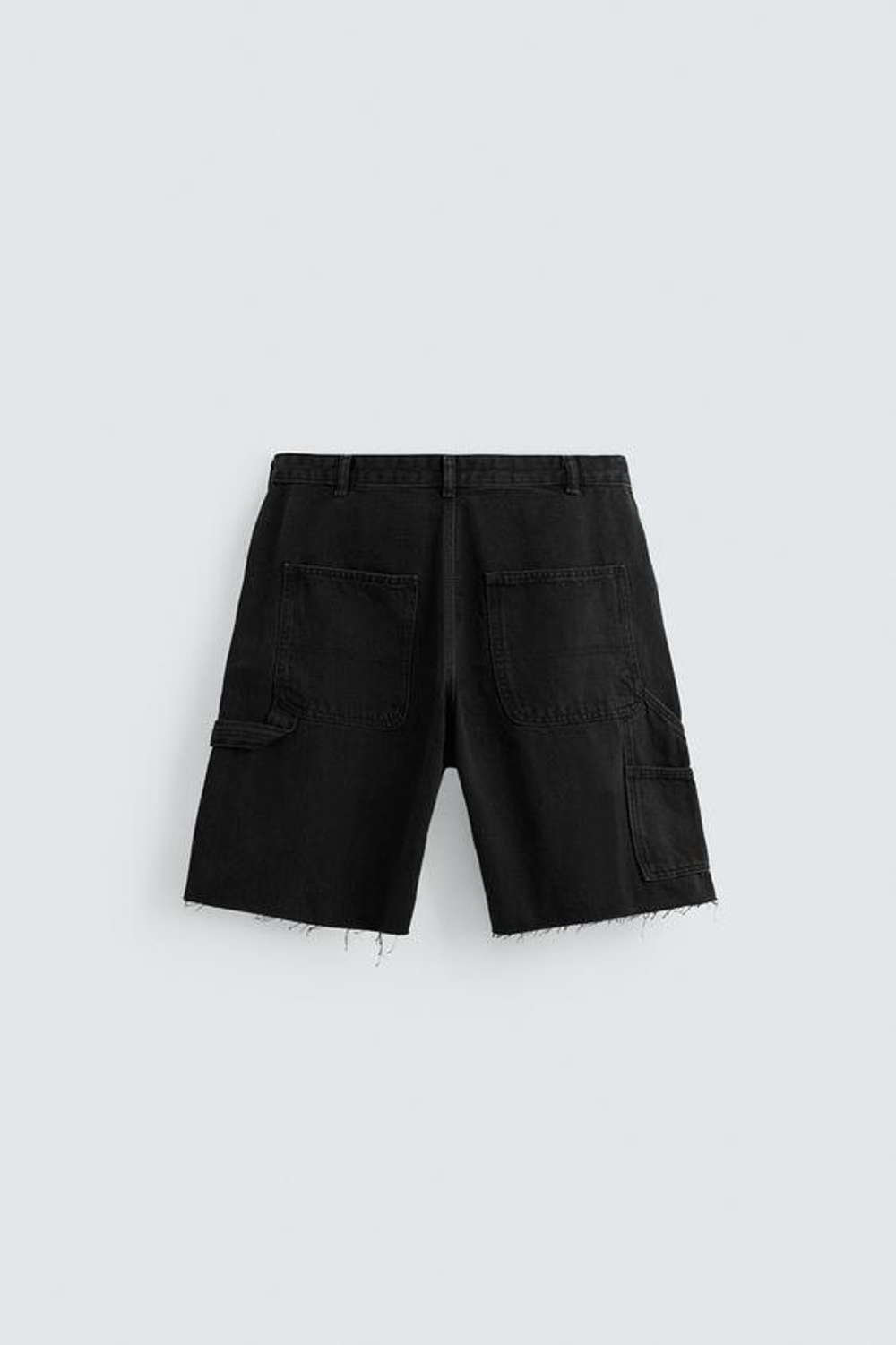 ZARA ДЖИНСОВЫЕ ШОРТЫ, ЧЕРНЫЙ