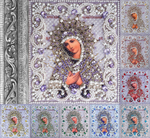 Принт-ЖС4 Ткань с нанесенной авторской схемой Богородица Семистрельная