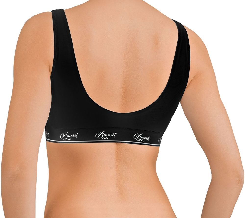 Хлопковый бюстгальтер-топ с «окошком» (Размер: S) (Цвет: белый)