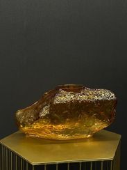 Ирен (янтарь) Ваза стеклянная 32х14х17см