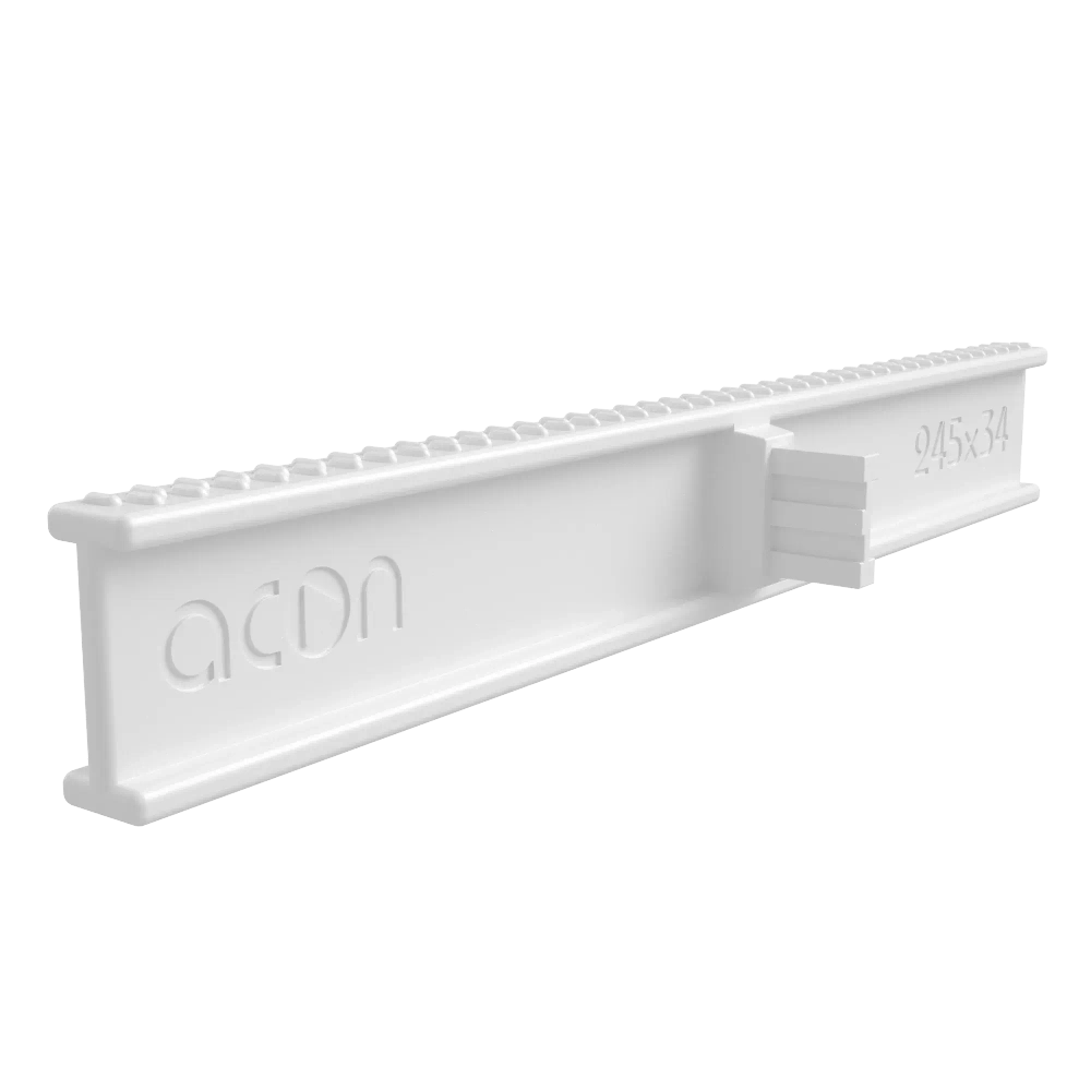 ПЕРЕЛИВНАЯ РЕШЕТКА ACON 245x34мм, цвет белый