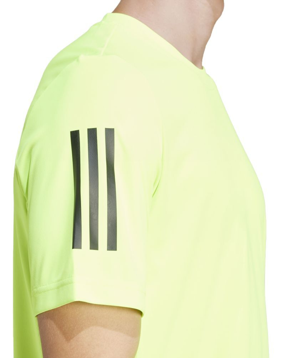 Теннисная футболка Adidas Club 3 Stripes Tennis - Yellow