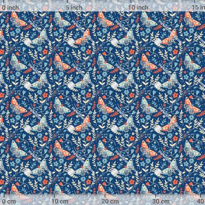 Цветочный узор с садовыми бабочками by Sofiya 625 DPI