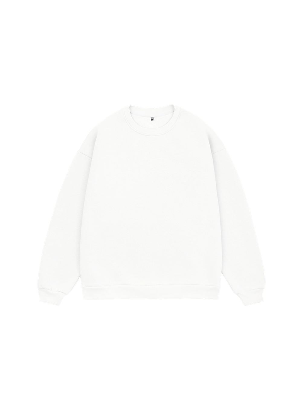 Свитшот оверсайз, с начесом (белый)